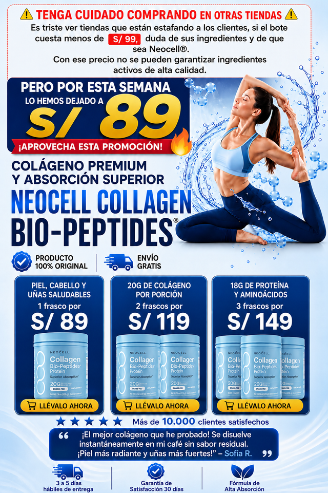 ✨ Bio Collagen Peptides Original. ¡Hoy en oferta! 🛒
