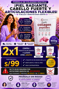 Oferta solo por Hoy, Multi Colágeno Premium Péptidos, de 900 gramos paga 1 y llevas 2, corre antes que se acabe!!